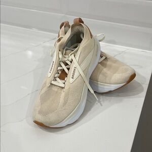 Brooks Cream and Tan Running Shoes